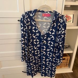 Macbeth Collection by Margaret Joseph Nautical Print Tunic, Size L